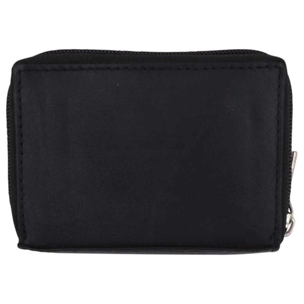 Genuine Leather Protection Card Holder Wallet, Black 3135